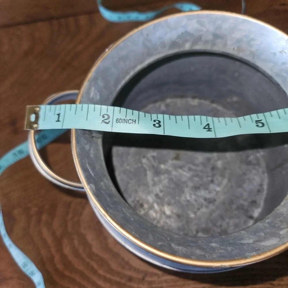 Rustic Galvanized Metal Milk Can Floral Planter Decorative Farmhouse Vase‎ 5in
